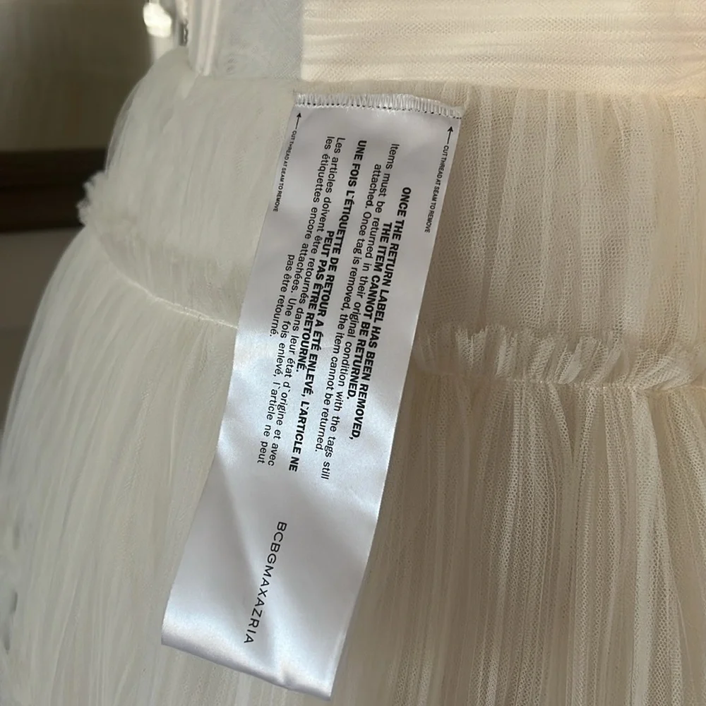 BCBGMaxazria Strapless Tiered Tulle Mini Dress Size 12 New w/Tag ONLINE for $398 - Picture 15 of 17
